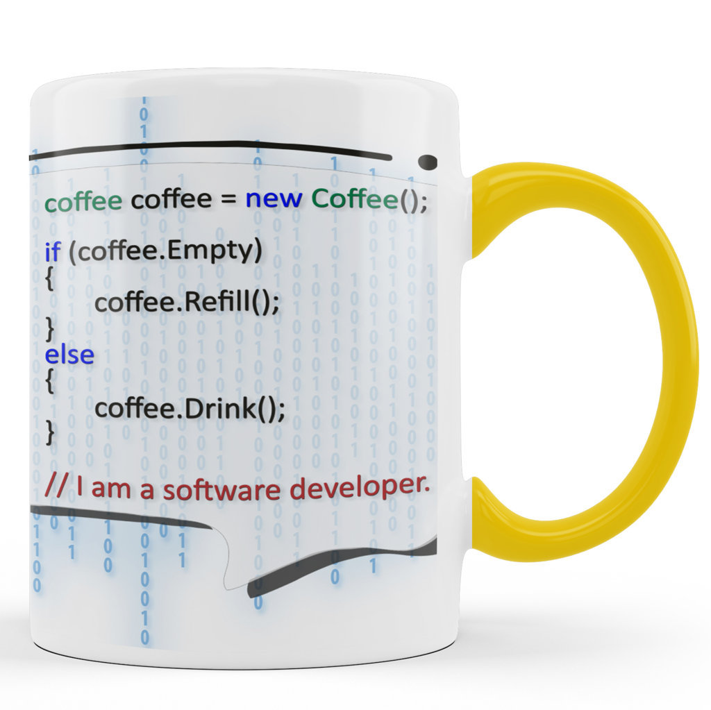 Printed Ceramic Coffee Mug | Mugs For Programmer | If Coffee Mug Empty Refill Mug Else Drink Coffee |325 Ml